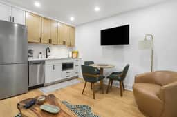 Sojourn Modern 1BR with Patio & Sleek Interiors